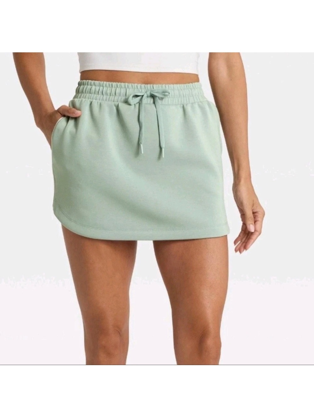 NWT All in Motion Sage Green Drawstring Tennis Skort Size L - Picture 2 of 6